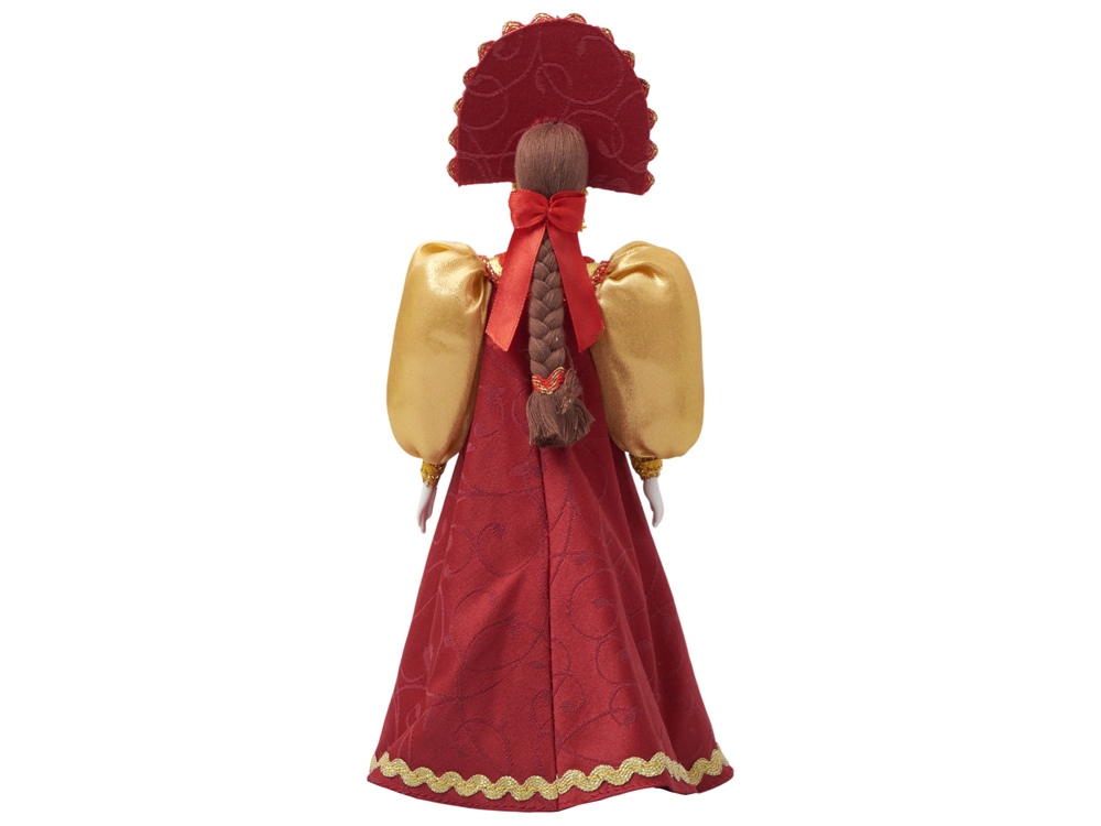 Подарочный набор: кукла фарфоровая, крем-мед, красный