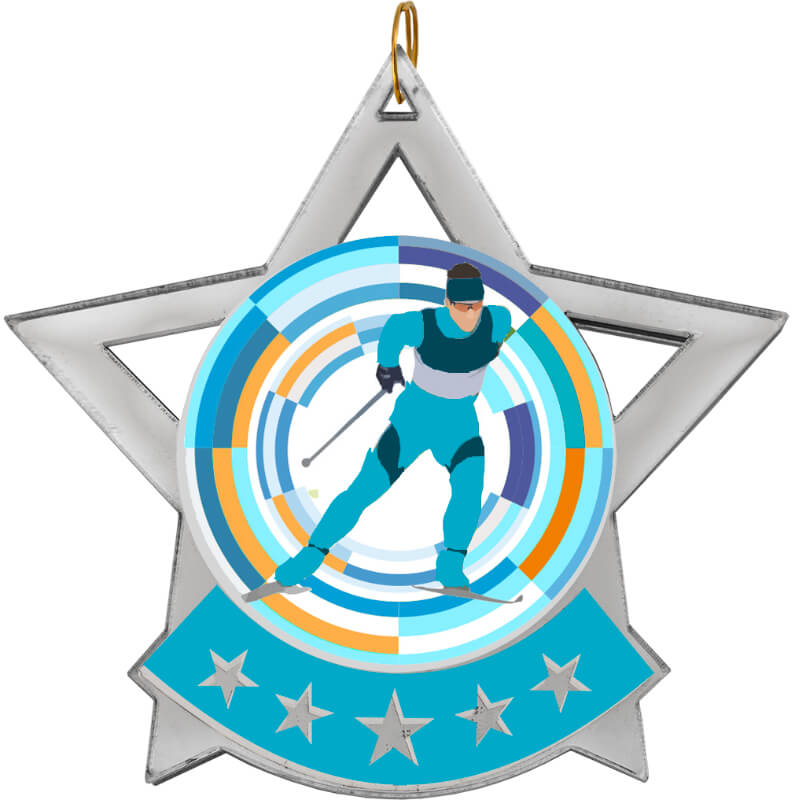Акриловая медаль Лыжи