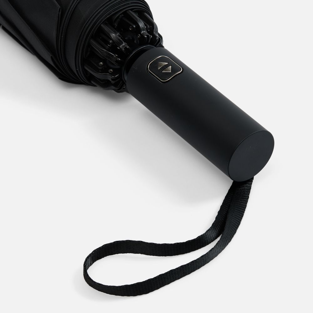 Зонт обратного сложения twoGether с двойным куполом, черный