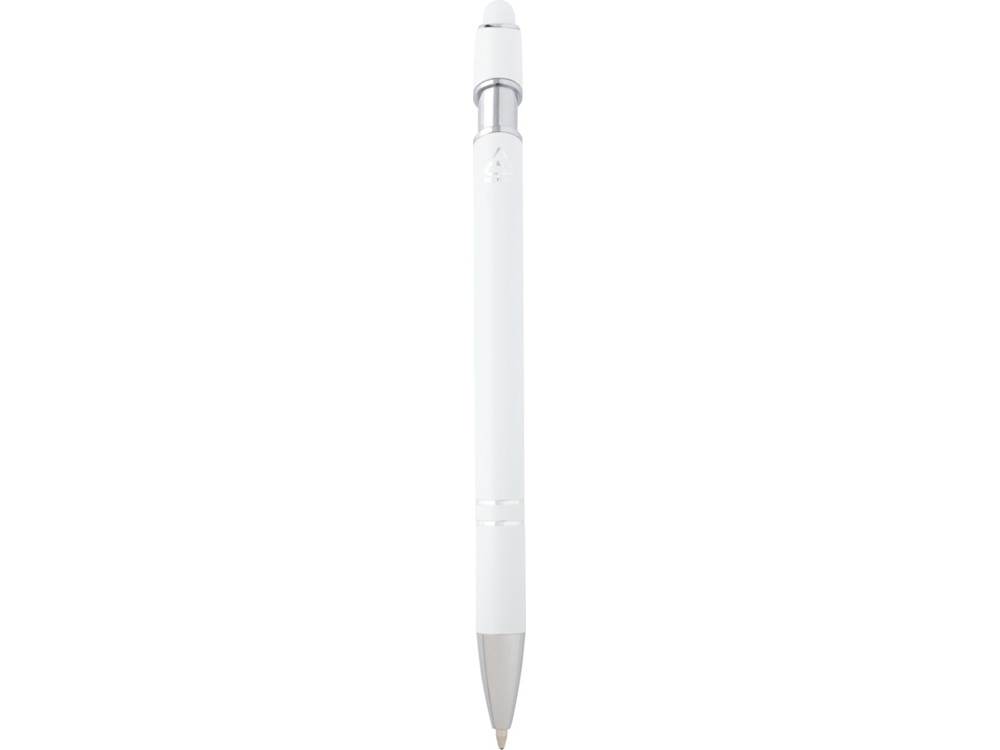 Kish шариковая ручка с серебристой отделкой - Белый (черные чернила)