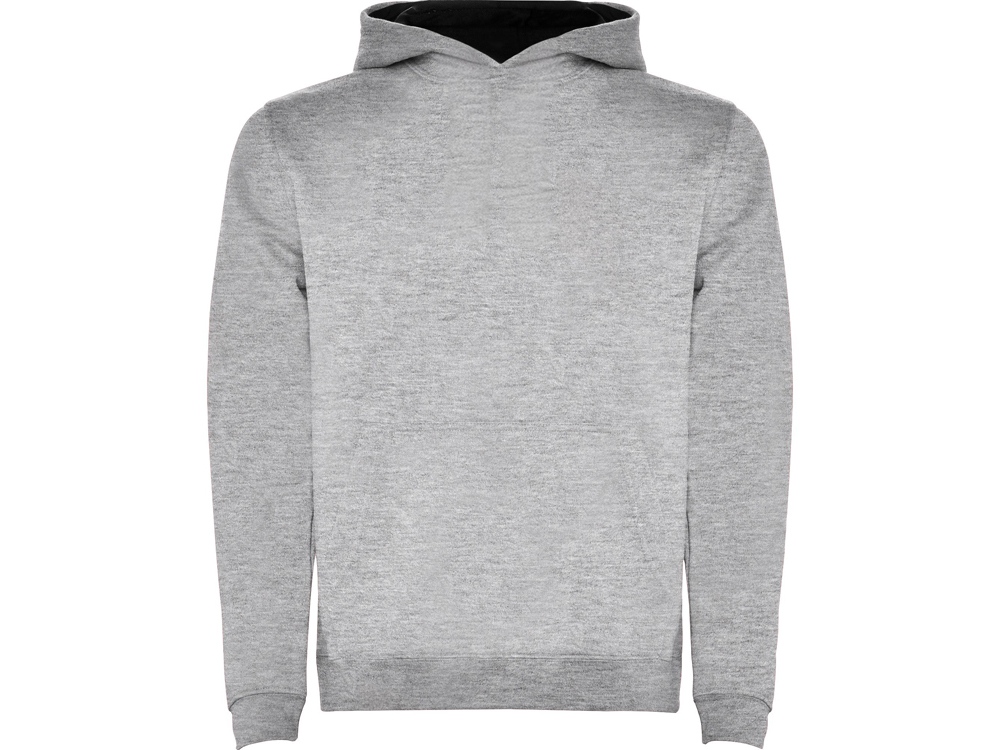 Толстовка с капюшоном Urban детская, серый меланж/черный