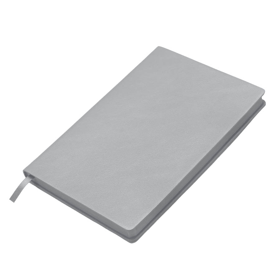 Бизнес-блокнот LADY, формат А5, серый, блок в клетку