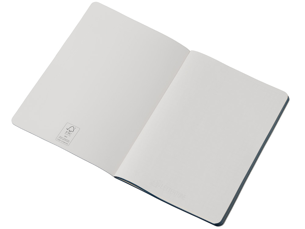 Блокнот Audrey А5 на сшивке в гибкой обложке софт-тач, синий