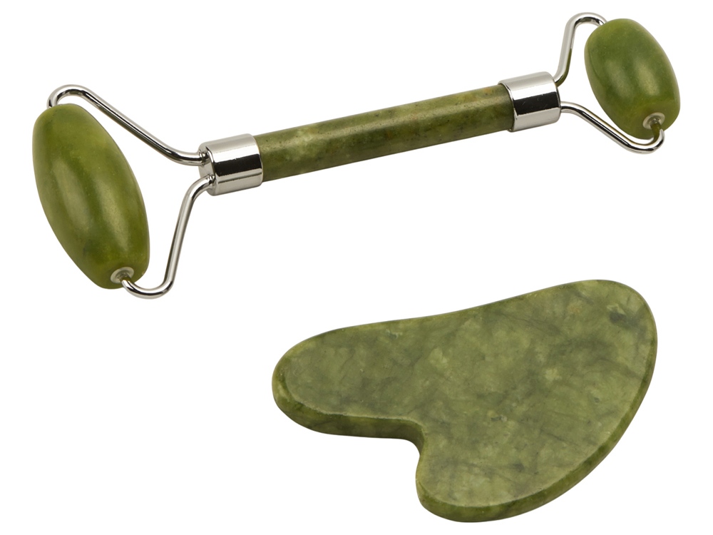 Сет роллер и гуаша Rituals из нефрита, зеленый