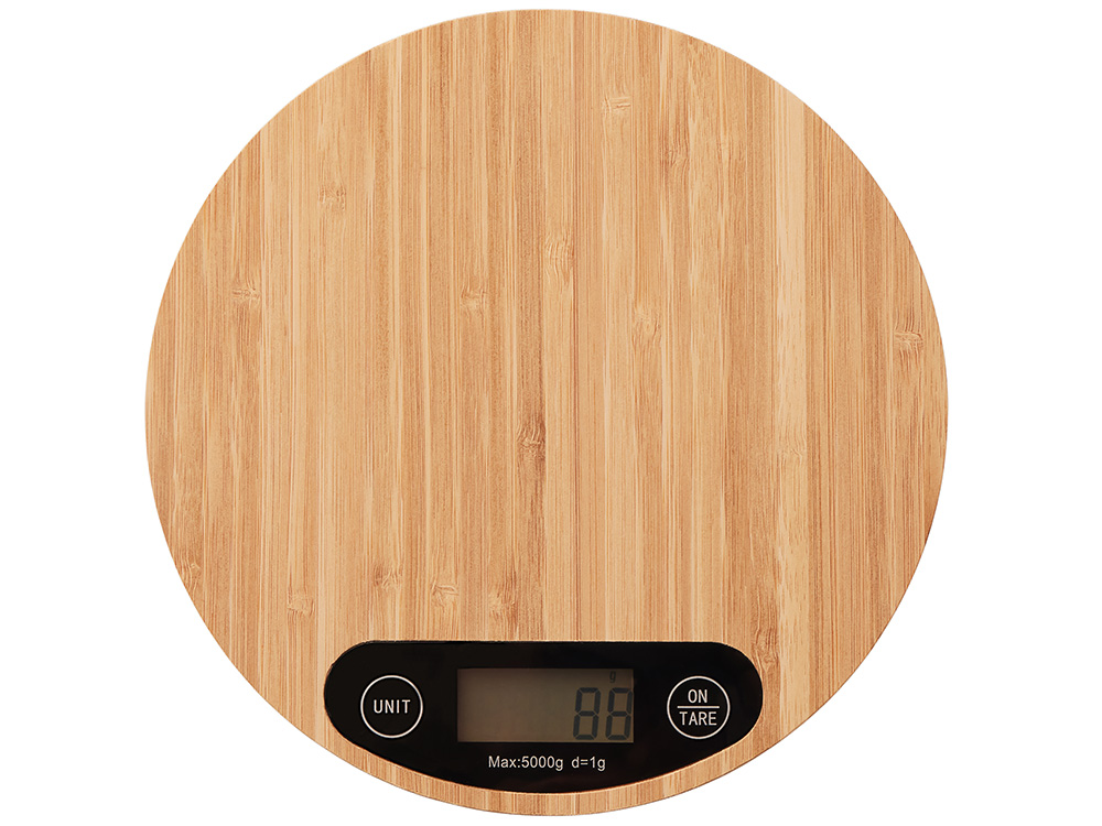 Бамбуковые кухонные весы Scale, натуральный