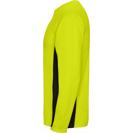 Спортивная футболка SHANGHAI L/S мужская, ФЛУОРЕСЦЕНТНЫЙ ЖЕЛТЫЙ/ЧЕРНЫЙ XL