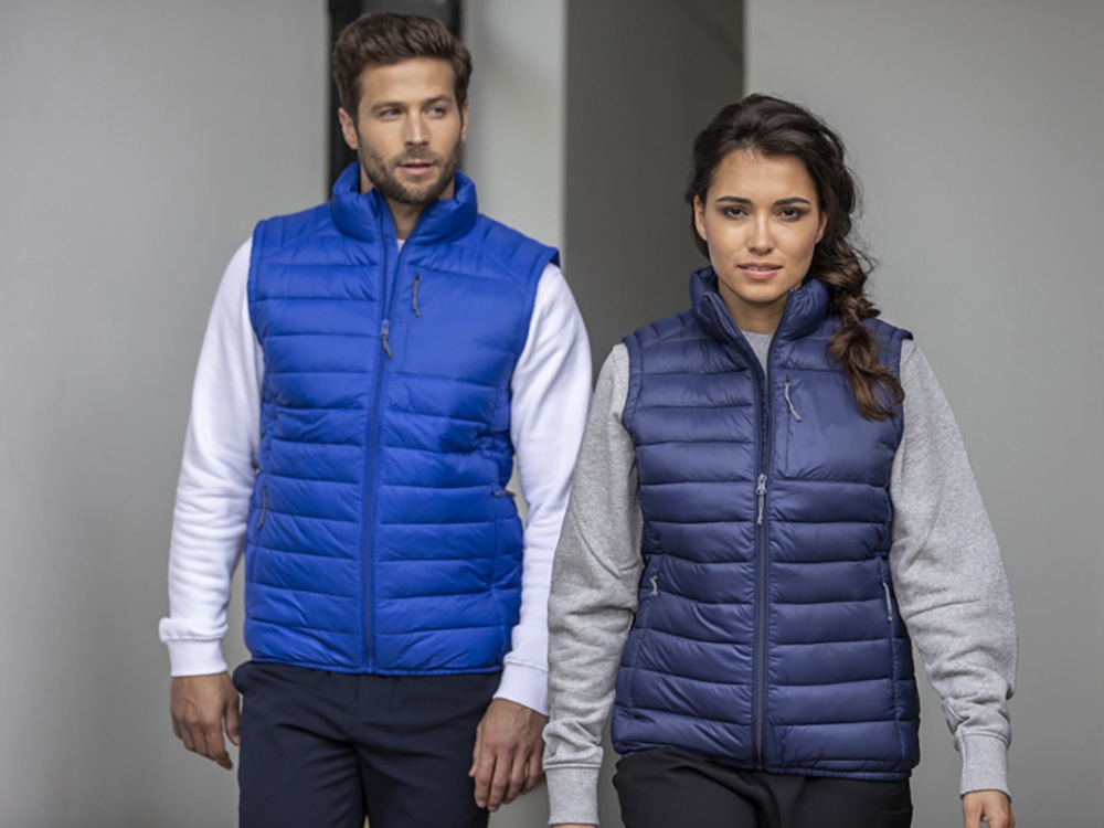 Женский утепленный жилет Pallas  из переработанных материалов по стандарту GRS - Темно - синий