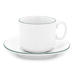 Чайная пара фарфоровая 220см³ экспресс Палитра, зеленый, в коробке Чайная пара фарфоровая 220см³ экспресс Палитра, зеленый, в коробке