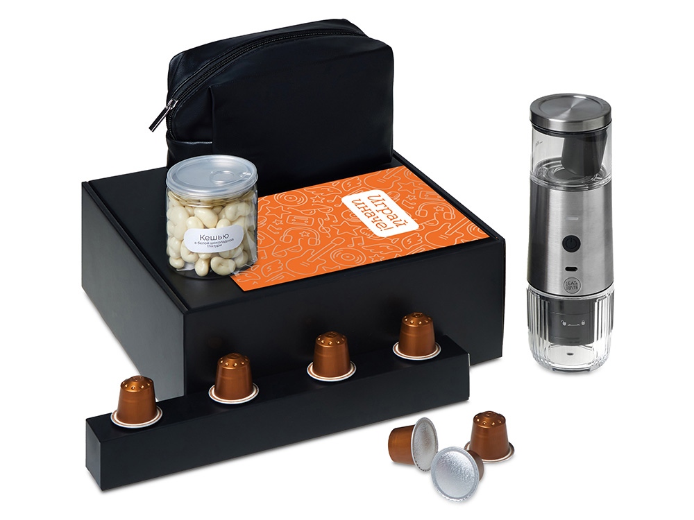 Подарочный набор Re:y. Boost с кофемашиной, капсулами и косметичкой Подарочный набор Re:y. Boost с кофемашиной, капсулами и косметичкой