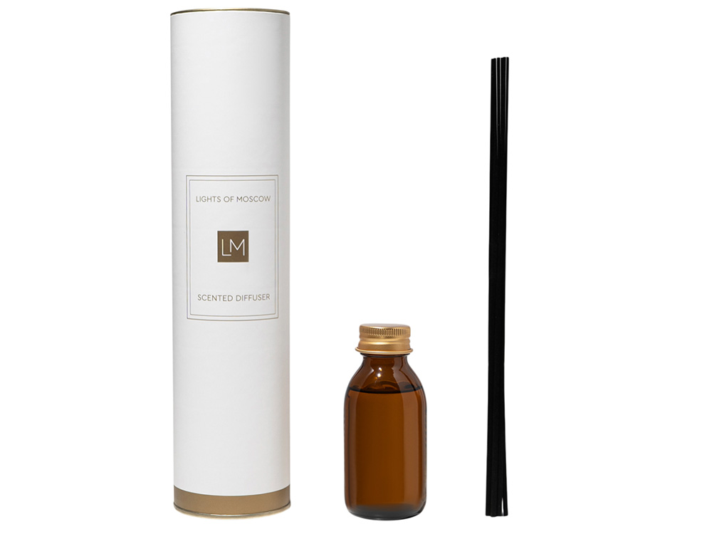 Ароматический диффузор с палочками, Баккарат: жасмин и миндаль, амбра, 100 мл (без лого LM)