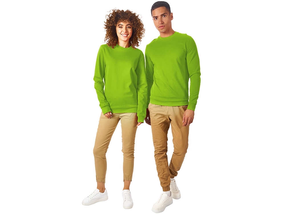 Свитшот Motion унисекс с начесом, зеленое яблоко Свитшот Motion унисекс с начесом, зеленое яблоко