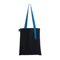 Шоппер Superbag black (чёрный с голубым)