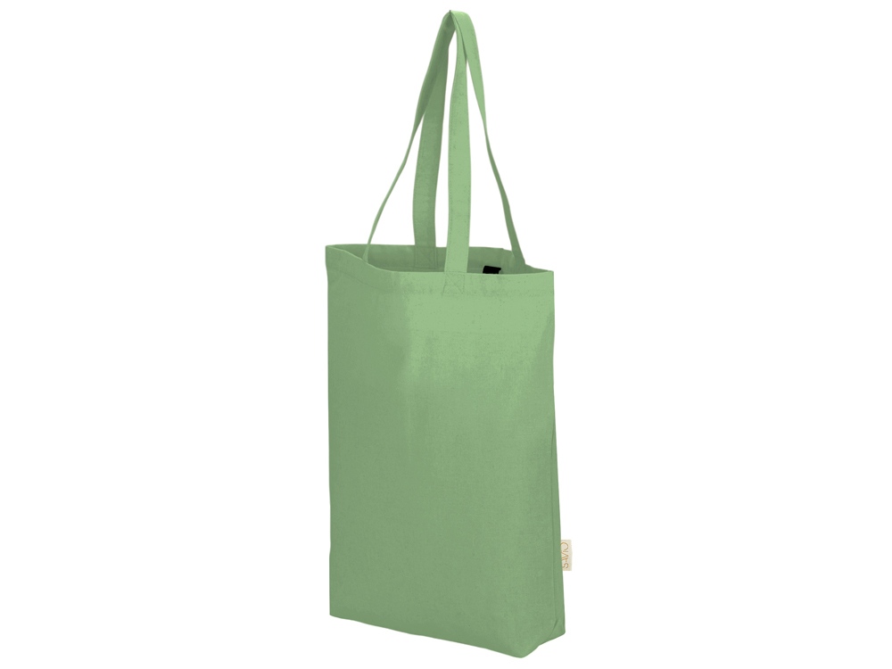 Сумка Fixy из переработанного хлопка с фиксирующей эластичной лентой, зеленое яблоко