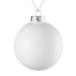 Елочный шар Finery Matt, 10 см, матовый белый Елочный шар Finery Matt, 10 см, матовый белый