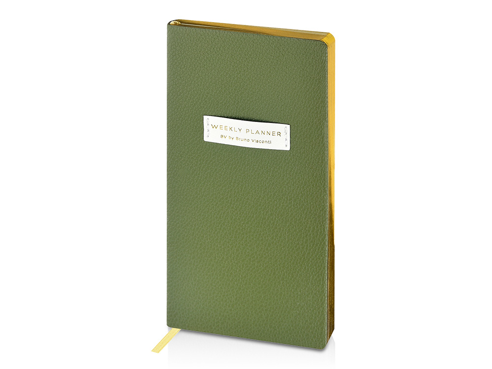 Еженедельник недатированный А6 Verde с нашивкой, зеленый Еженедельник недатированный А6 Verde с нашивкой, зеленый