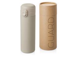 Вакуумная термокружка Waterline c кнопкой Guard, 400 мл, тубус, бежевый Вакуумная термокружка Waterline c кнопкой Guard, 400 мл, тубус, бежевый