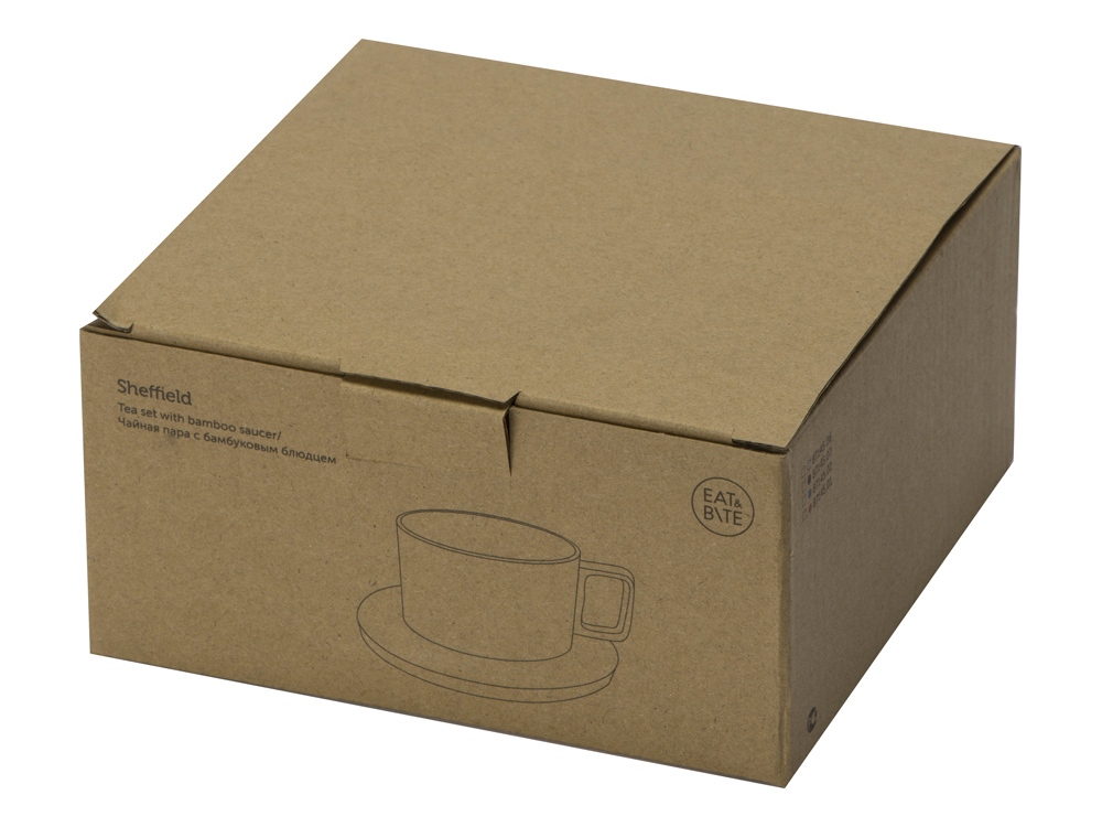 Набор чашка с бамбуковым блюдцем Sheffield, черный