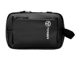 Несессер TORBER Mobi, черный, полиэстер 900D с PU покрытием, 27 х 18 х 6 см