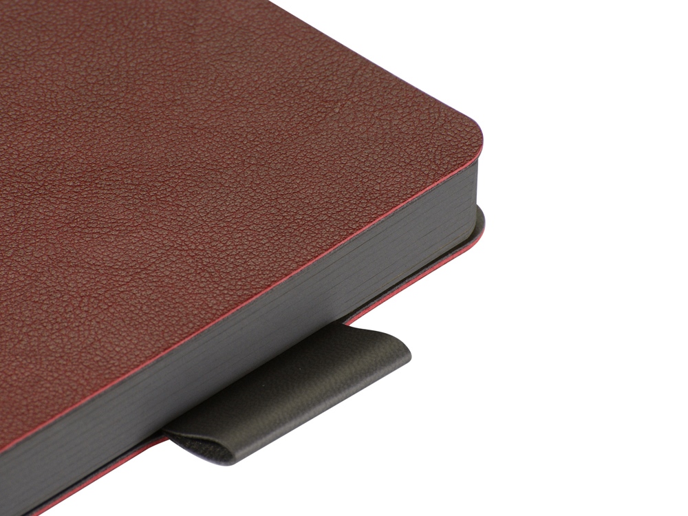 Ежедневник А5 датированный Boston 2026, бордовый с серым обрезом