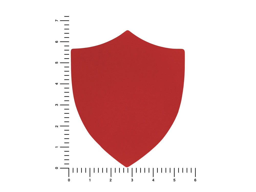 ПАТЧ ЩИТ soft-touch (красный) 6,6 х 5,5 см