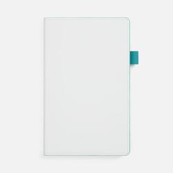 Ежедневник White Shall, недатированный, бело-бирюзовый