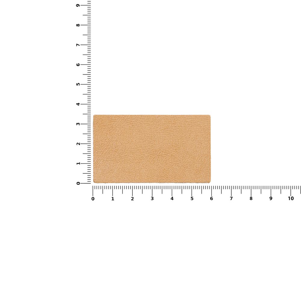 Лейбл кожаный Pasek, M, бежевый