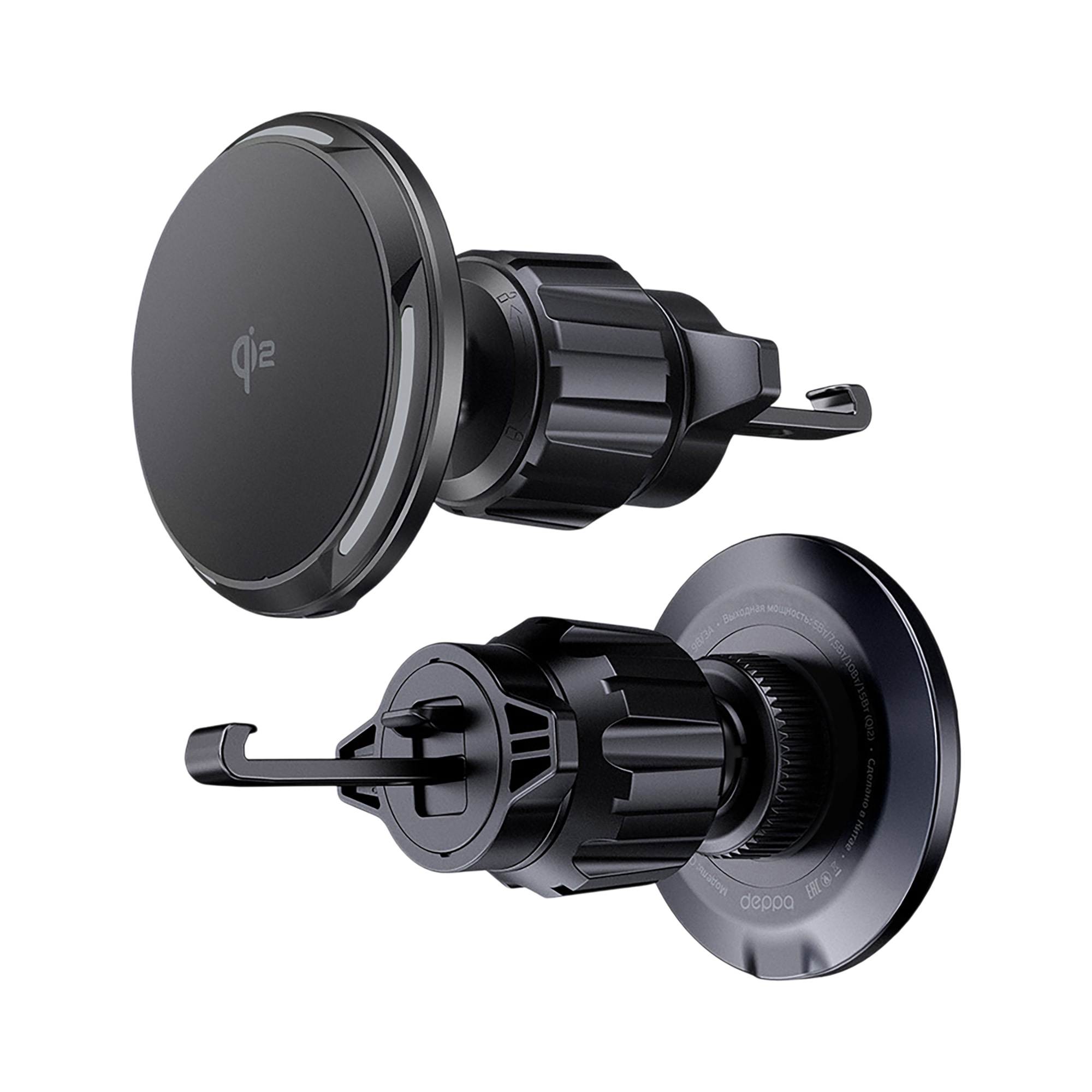 Автомобильный держатель MageSafe QI2 Flex, черный, Deppa