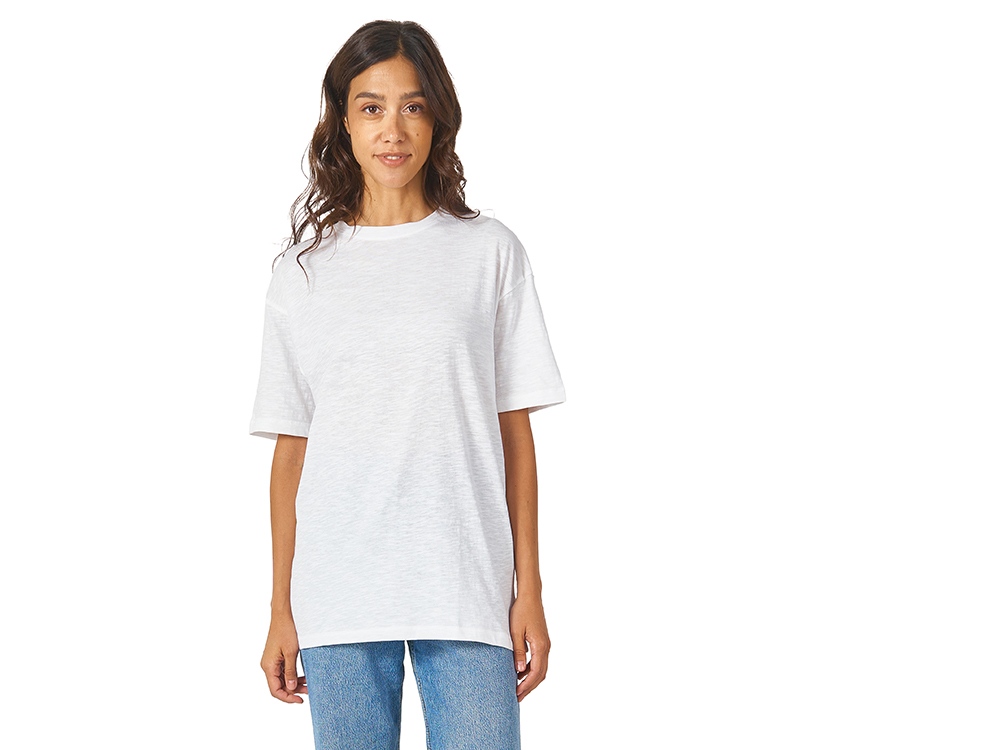 Футболка из джерси с протяжками Portofino унисекс, белый Футболка из джерси с протяжками Portofino унисекс, белый