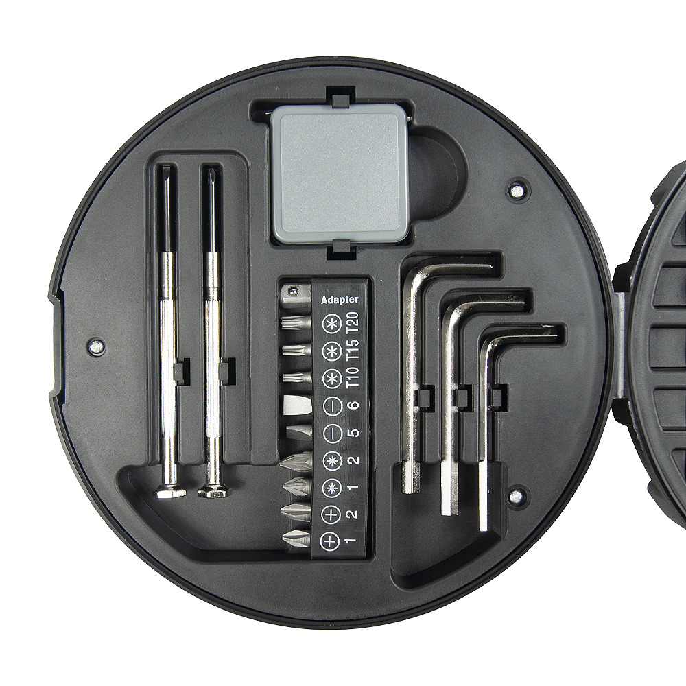 Набор инструментов в форме колеса TORQ, черный