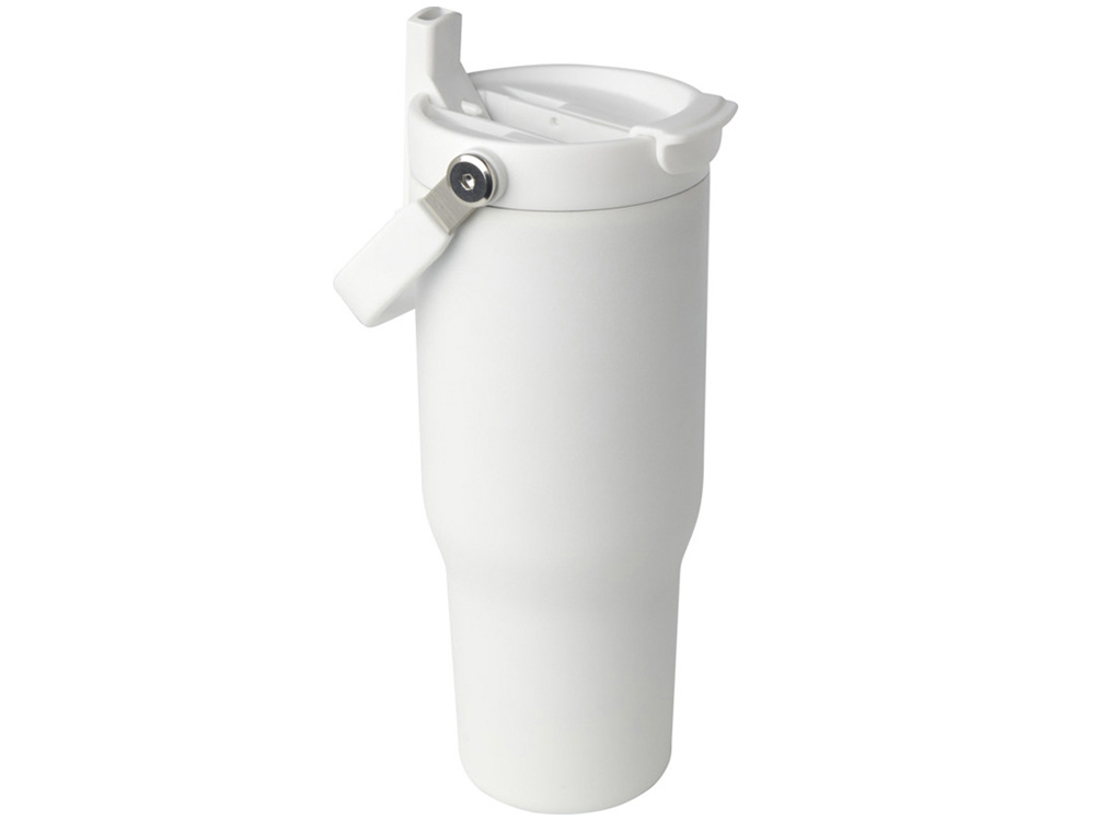 Термостакан Bronx объемом 900 мл из меди и переработанной нержавеющей стали, сертифицированной по стандарту RCS, с вакуумной изоляцией и крышкой с двойной функцией - Белый