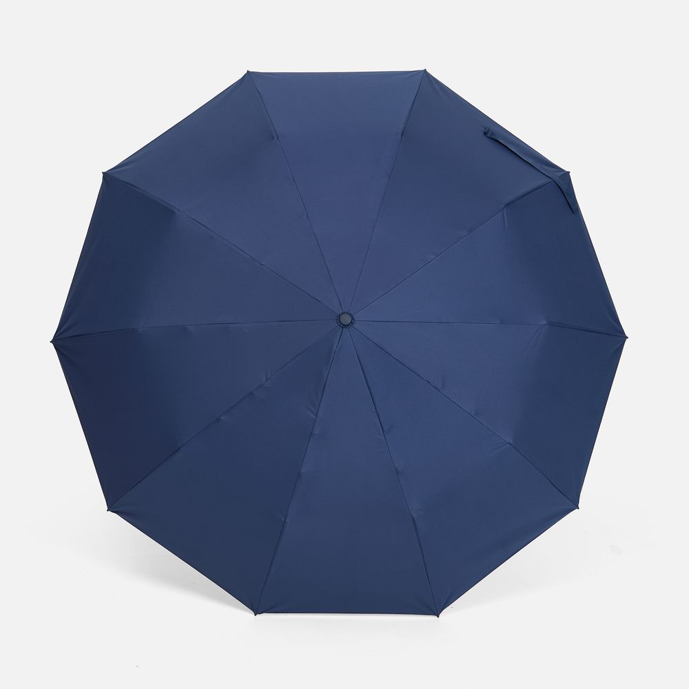 Зонт обратного сложения inLoop с ручкой-карабином, темно-синий