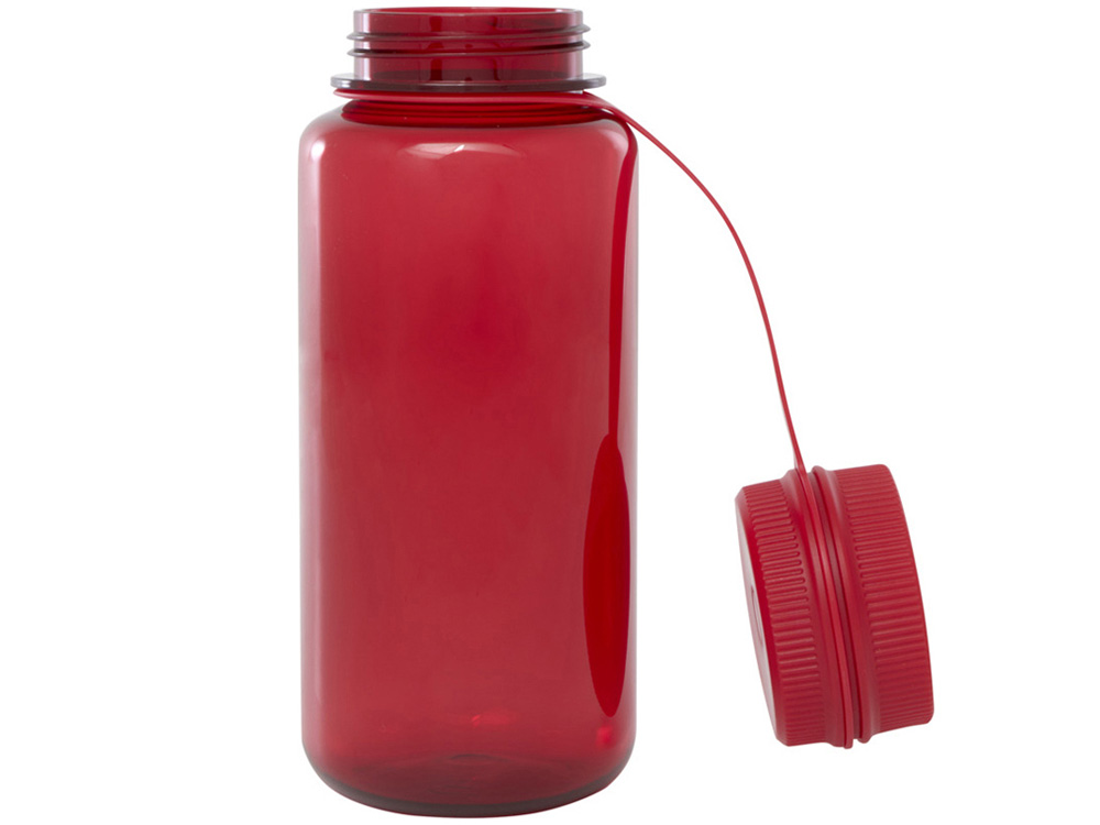 Спортивная бутылка Ryder из переработанного ПЭТ-пластика объемом 900 мл с многофункциональной крышкой, сертифицированная RCS - Красный