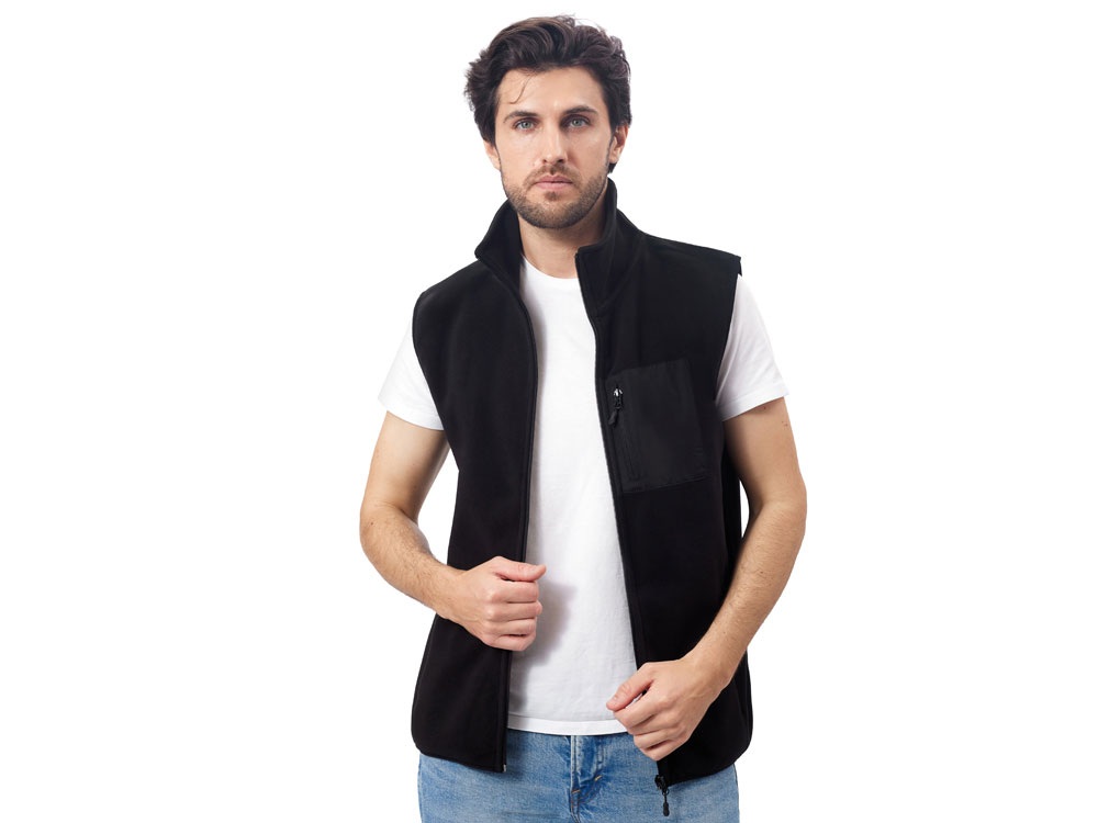 Жилет флисовый Trondheim унисекс, черный