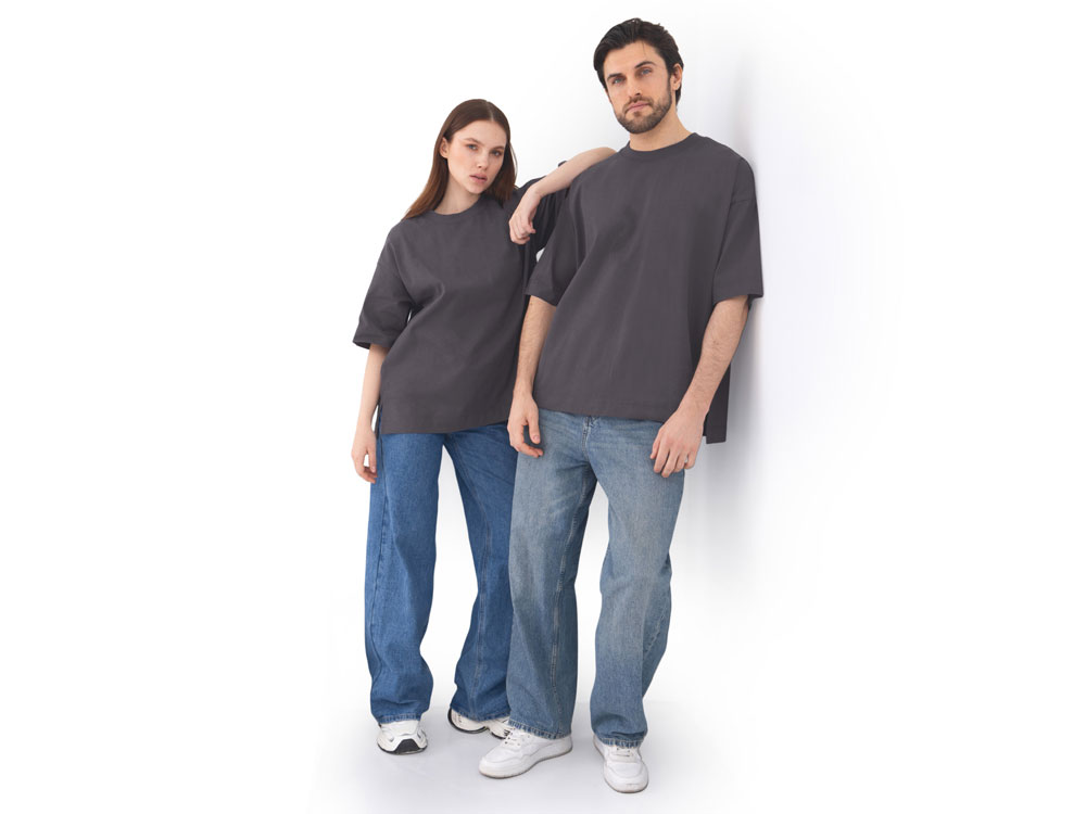 Футболка оверсайз Beta.01 унисекс, темно-серый