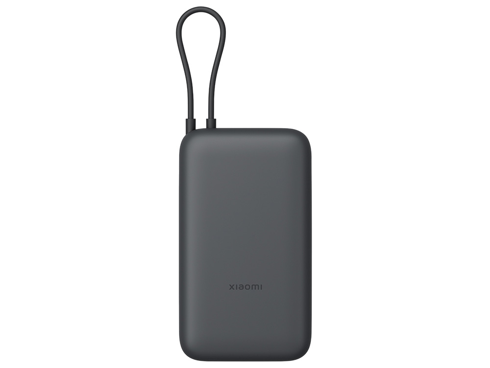 Внешний аккумулятор с встроенным кабелем Xiaomi Power Bank 20000mAh (Integrated Cable) GL Dark Gray