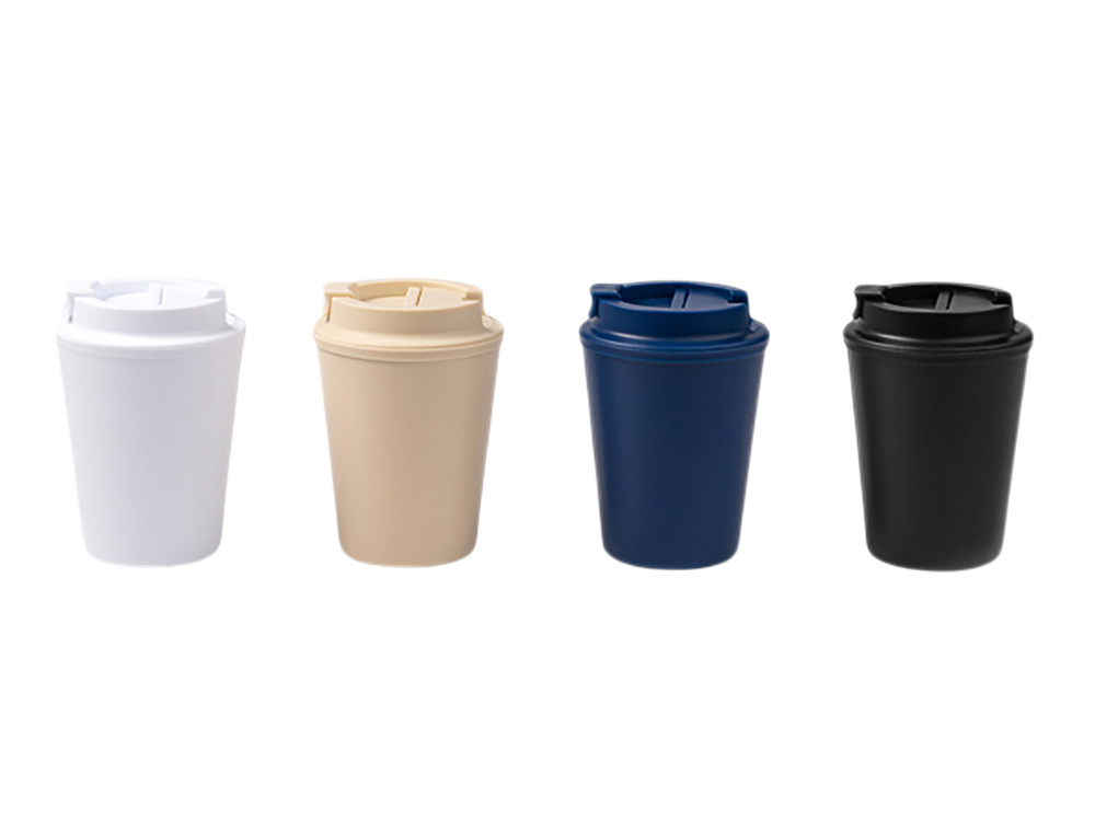 Стакан OKLAN/ОКЛАН с полипропиленовым корпусом и крышкой, бежевый