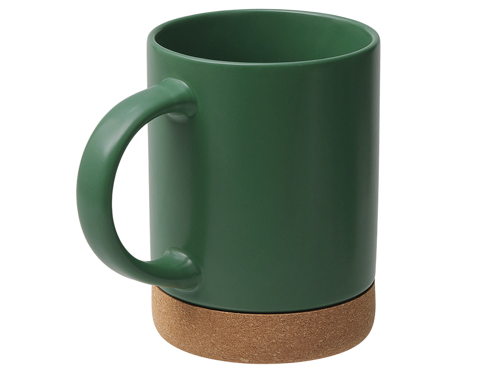 Кружка 450 мл с пробковым дном Корк & Бон, глубокий зеленый