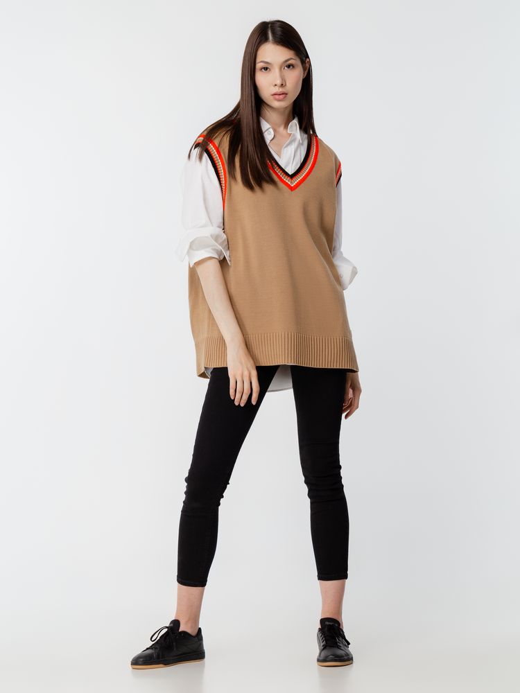 Жилет оверсайз унисекс Cornell в сумке, бежевый Жилет оверсайз унисекс Cornell в сумке, бежевый