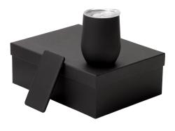 Подарочный набор с термокружкой и повербанком С1, 5000 mAh, черный