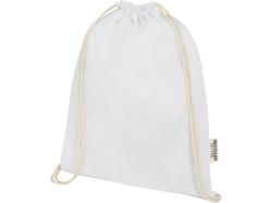 Oregon сумка-кисет из переработанного хлопка, сертифицированного согласно GRS, плотностью 140 г/м² - Белый Oregon сумка-кисет из переработанного хлопка, сертифицированного согласно GRS, плотностью 140 г/м² - Белый