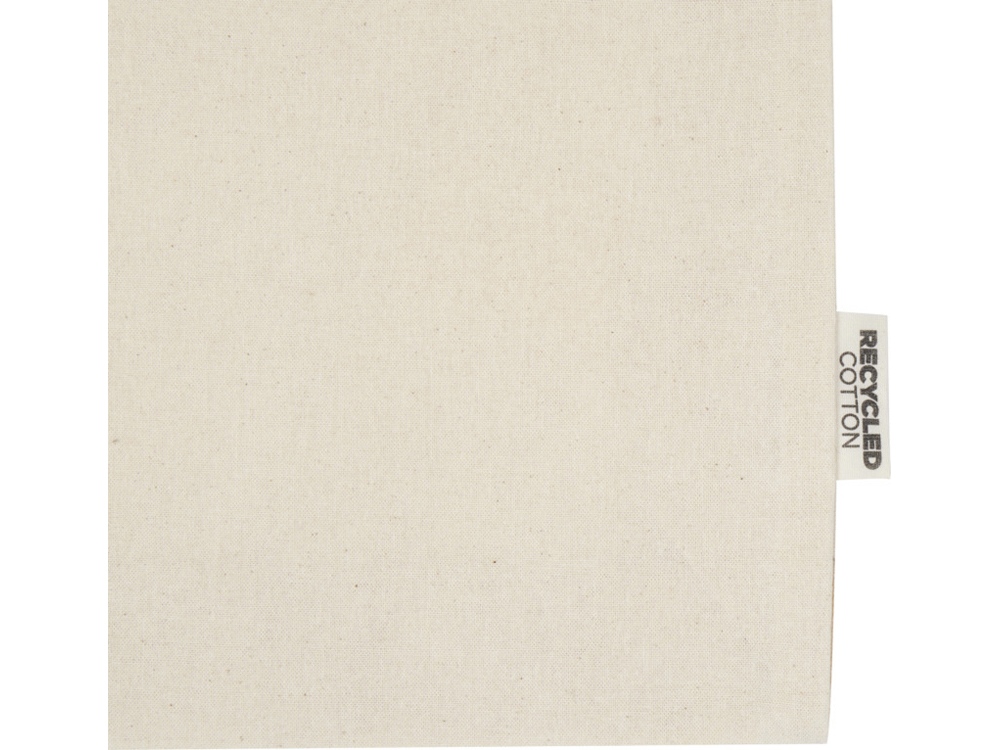 Madras эко- сумка с ластовицей из переработанного хлопка, сертифицированного согласно GRS, плотностью 140 г/м² - Натуральный Madras эко- сумка с ластовицей из переработанного хлопка, сертифицированного согласно GRS, плотностью 140 г/м² - Натуральный