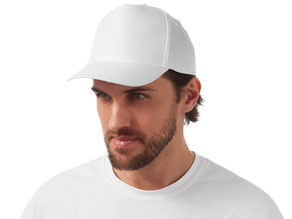 Бейсболка Poly 5-ти панельная 120 гр, белый