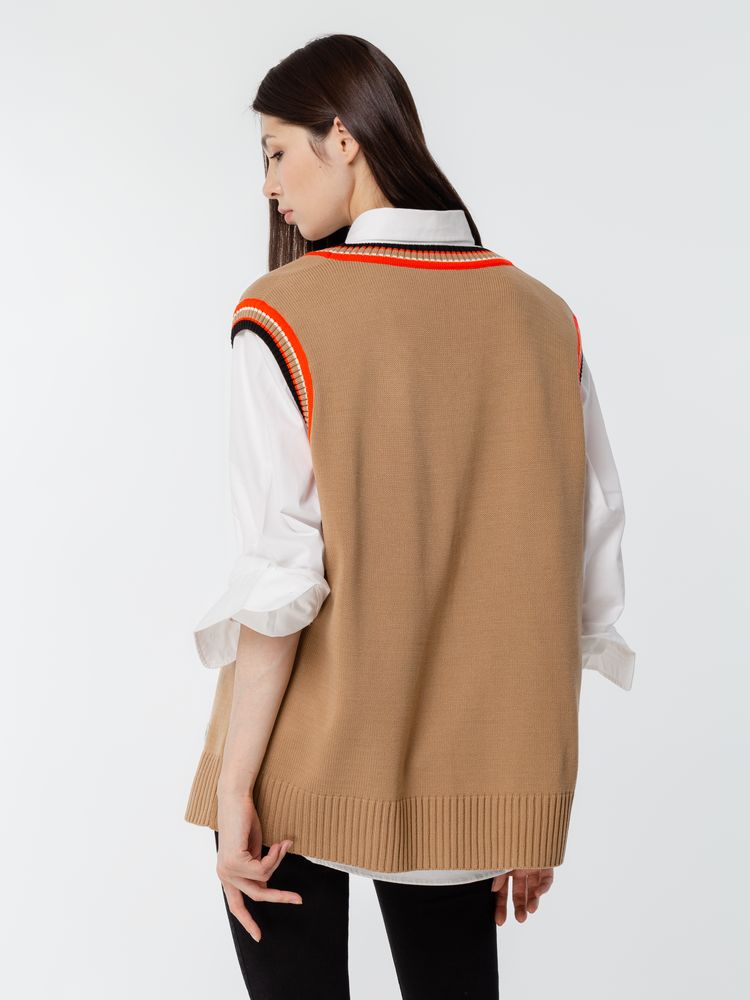 Жилет оверсайз унисекс Cornell в сумке, бежевый Жилет оверсайз унисекс Cornell в сумке, бежевый