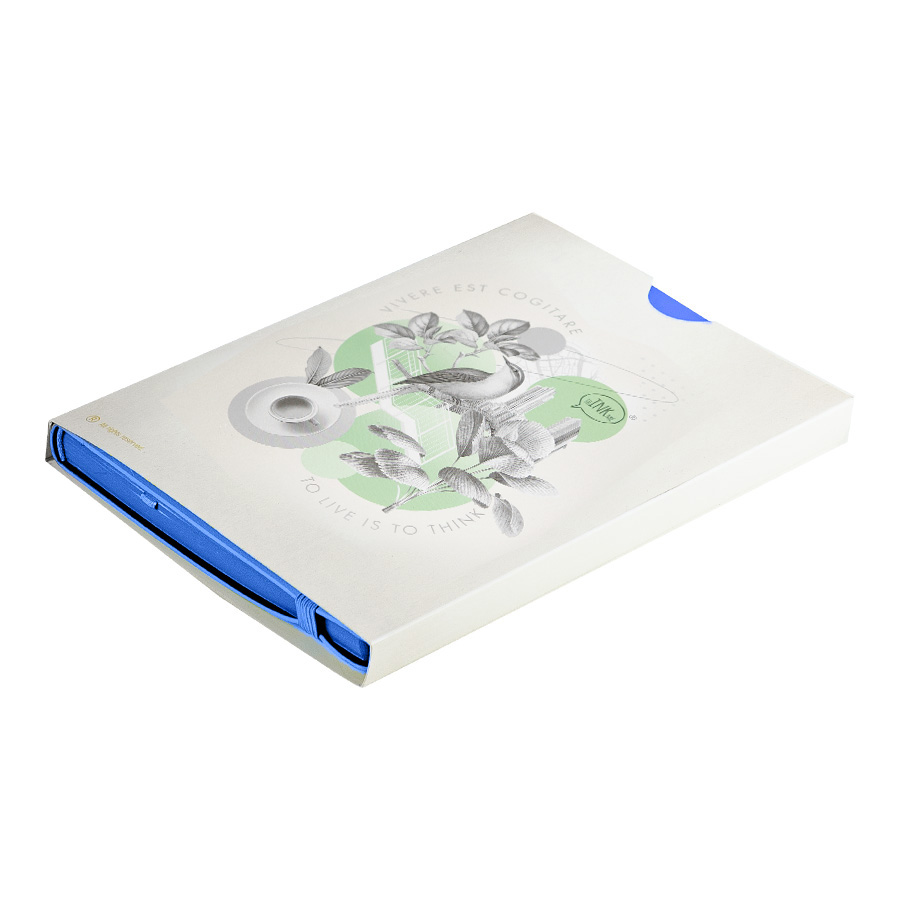 Бизнес-блокнот "RILY", формат А5,  синий ройал, блок в точку