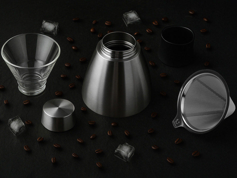 Кофеварка POUR OVER, 1000 мл, серебристый/черный