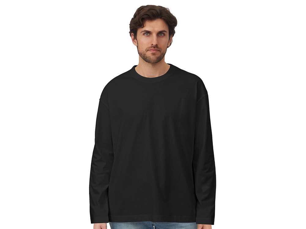 Футболка с длинным рукавом оверсайз Berlin унисекс черный