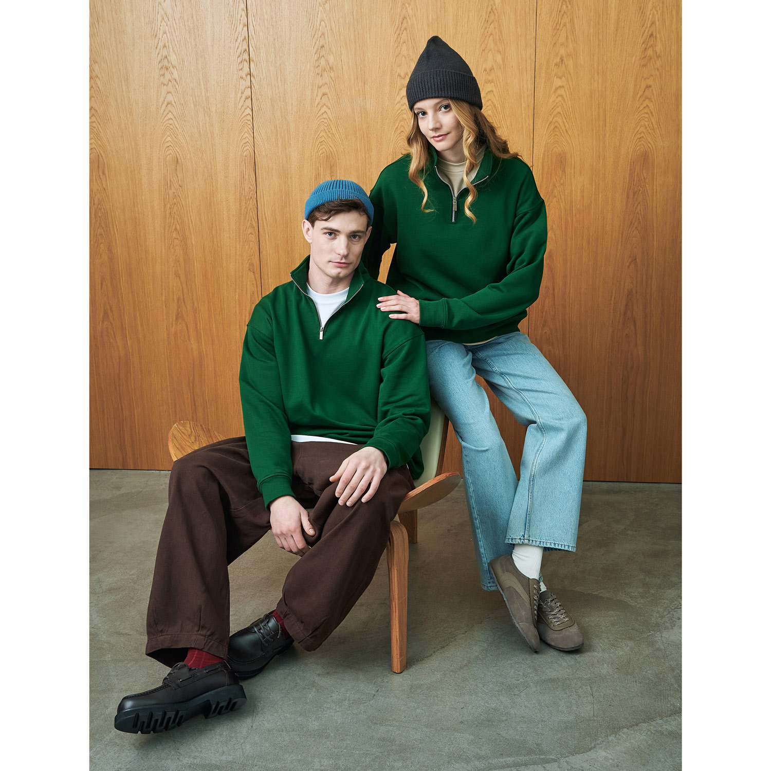 Толстовка на молнии унисекс Флоу (Flow), зеленая, размер 5XL/6XL