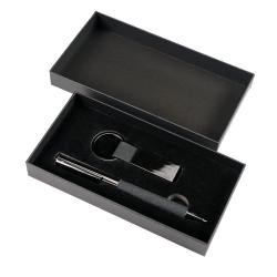 Набор ручка+ брелок COLLISION, черный/темно-серый, металл, пластик, картон Набор ручка+ брелок COLLISION, черный/темно-серый, металл, пластик, картон