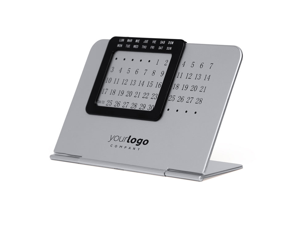 Настольный вечный календарь FENIX, серебристый Настольный вечный календарь FENIX, серебристый