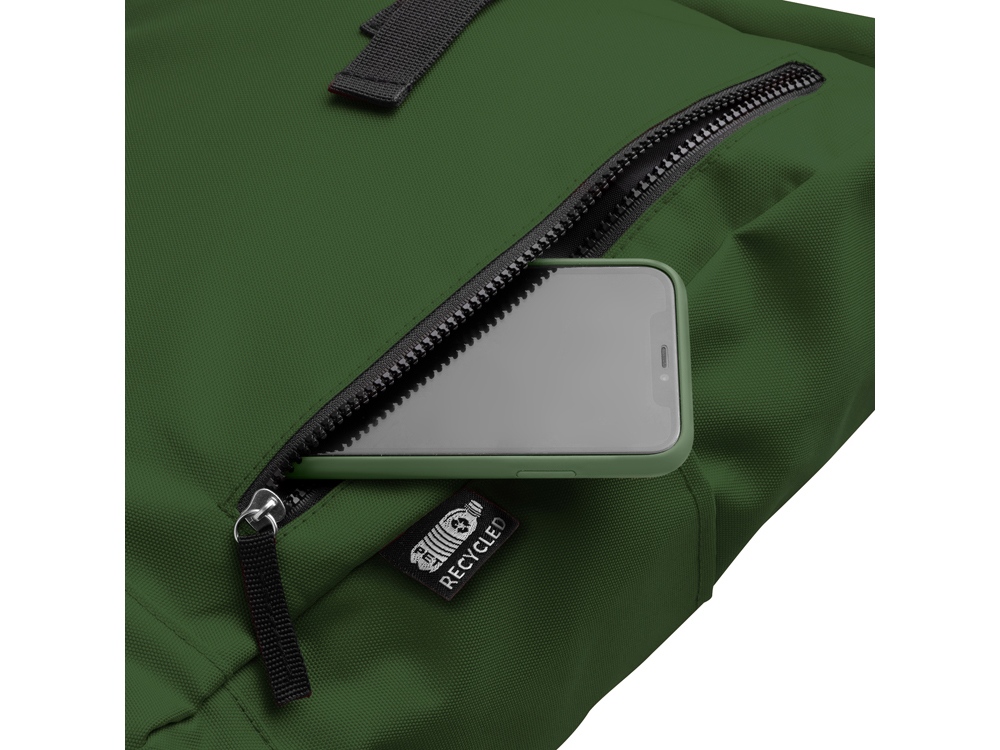 Рюкзак из RPET полиэстера DRONTE, темно-зеленый Рюкзак из RPET полиэстера DRONTE, темно-зеленый